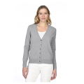 PK18A64HX Cardigan 100% cachemire à manches longues et col en V pour femmes